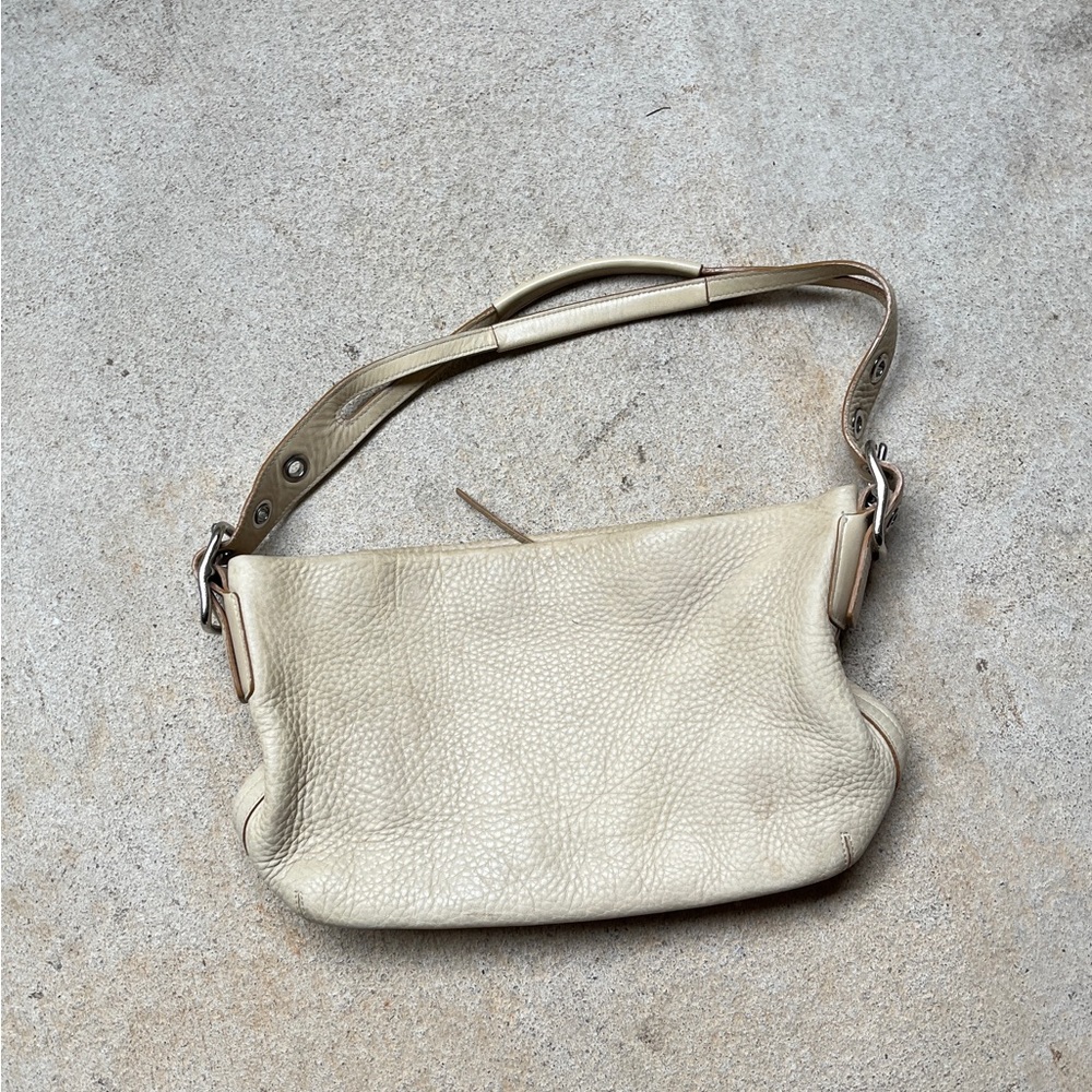 Cream Leather Coach Should Bag